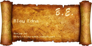 Bley Edna névjegykártya